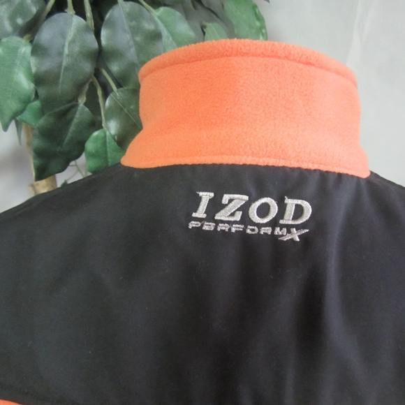 Izod orange M fleece zip front jacket - Picture 5 of 7